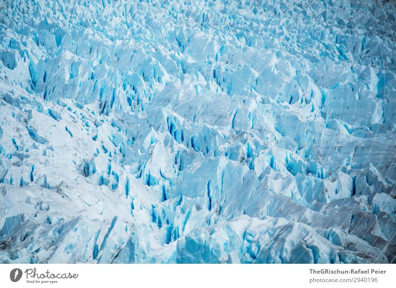 Perito Moreno Gletscher Umwelt Natur Landschaft blau türkis weiß Eis Schnee Argentinien Patagonien Riss Strukturen & Formen eismasse Muster zerbrechlich kalt