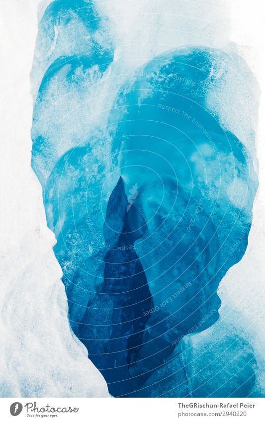 Gletschermühle - Perito Moreno Umwelt Natur blau weiß Eis Muster Strukturen & Formen Herz Katze Silhouette Licht Schnee kalt abstrakt Kunst
