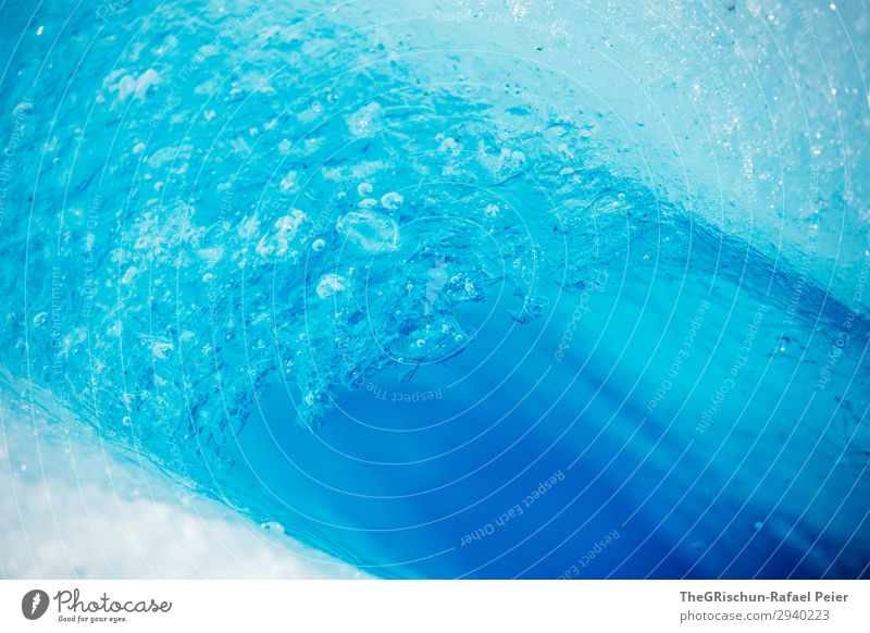 Eis-Muster Natur blau türkis weiß Kontrast Luftblase Wasser Gletscher Gletschermühle Strukturen & Formen Farbfoto Außenaufnahme Experiment Menschenleer