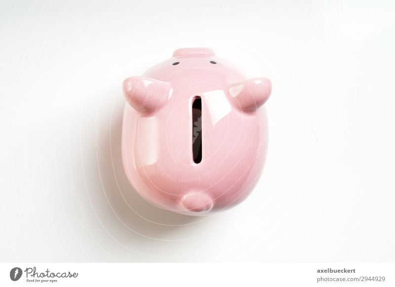 Sparschwein von oben Kapitalwirtschaft Business Geld rosa Spardose Vogelperspektive sparen zinsen Finanzkrise finanziell Vorsorge Symbole & Metaphern Schwein