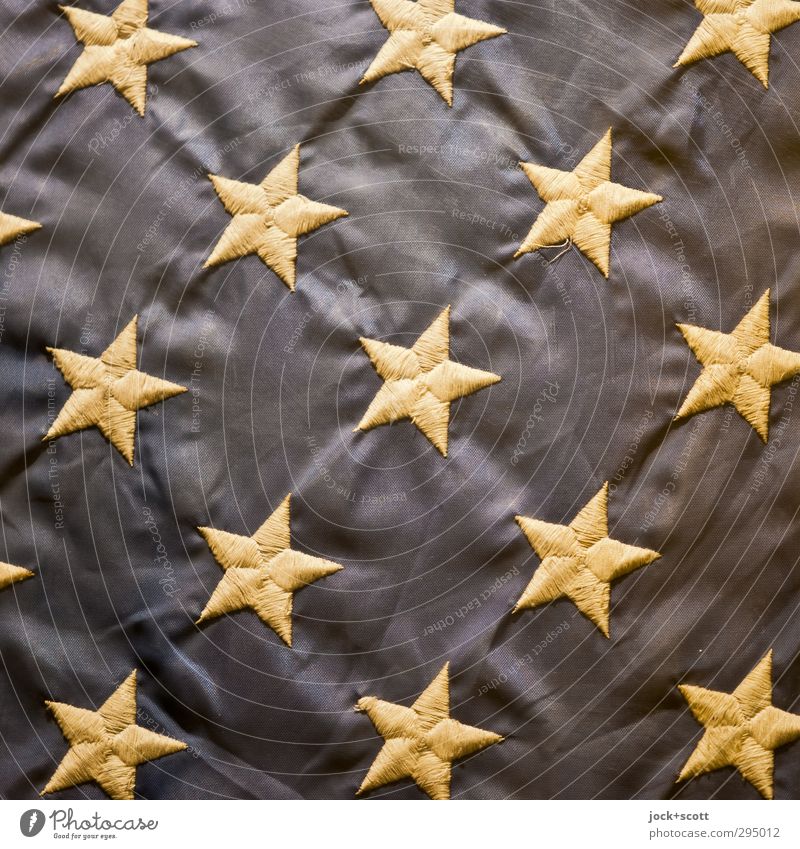 es steht in den Sternen geschrieben Dekoration & Verzierung Stern (Symbol) eckig Originalität gelb Ehre Kultur Politik & Staat Symmetrie Nähgarn Stoff