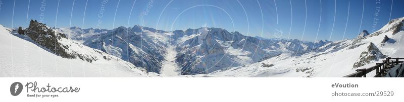 Hintertux - Panorama ins Tal Tux Panorama (Aussicht) Gletscher Sport Talblick Sonne Schnee groß