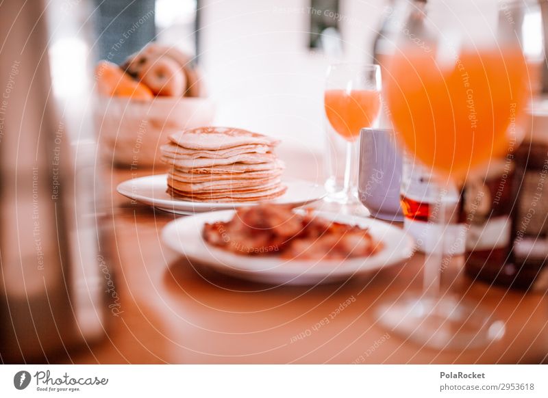 #A# Making Baking Pancakes Kunst ästhetisch Frühstück Frühstückstisch Frühstückspause lecker Orangensaft Pancake Rocks bacon Essen Wochenende genießen Farbfoto
