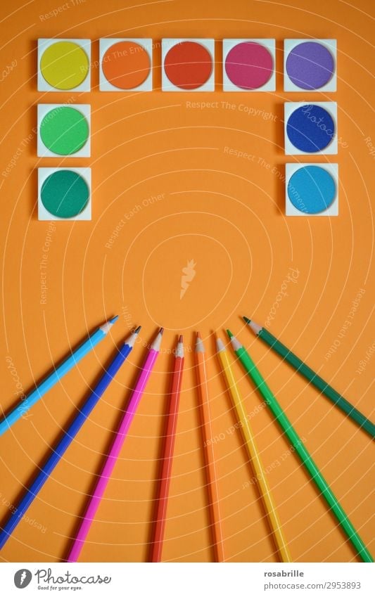 Spiel mit Farben | Symmetrie Wasserfarbe Buntstifte bunt malen Kunst Freizeit & Hobby Wasserfarben Farbstift Malutensilien Gemälde Arbeitsplatz Feierabend
