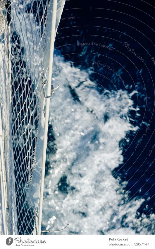 #S# Schiffsmomente Schifffahrt Kreuzfahrt Bootsfahrt ästhetisch Wasser Schiffsbug Wellen Netz Reling genießen Meer Segeln Segelschiff Segelurlaub Momentaufnahme