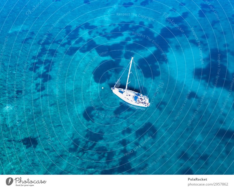 #S# Boot küsst Meer Natur Landschaft hoch Meeresboden Segeln Segelboot Segelschiff Segeltörn Segelurlaub ankern einzigartig Einsamkeit Wasser Wasserfahrzeug