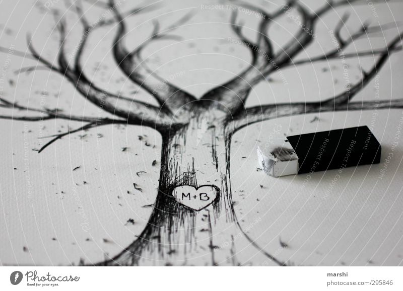 der Baum der Liebe Freizeit & Hobby Natur Gefühle Baumstamm Baumkrone baumzeichnung Zeichnung Radiergummi weddingtree Hochzeit schraffur Kunst zeichnen malen