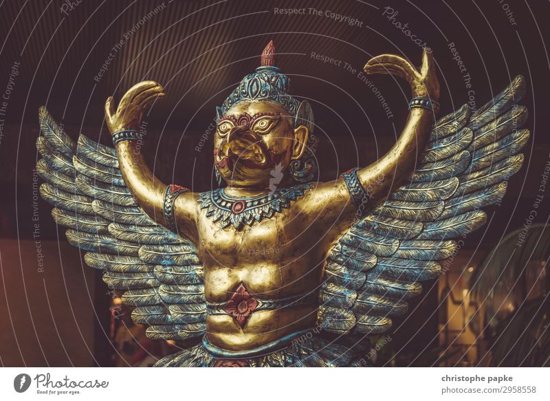 Garuda - der Adlergott Ferien & Urlaub & Reisen Ferne Kunst Skulptur Metall Gold exotisch fantastisch Glaube Religion & Glaube Hinduismus Buddhismus Figur