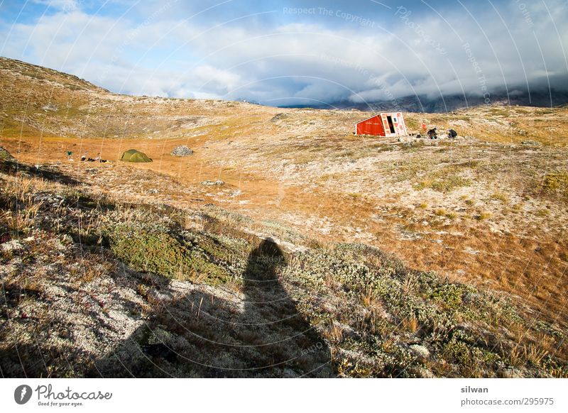 Green(hut #III)land 2 Mensch Hütte entdecken wandern exotisch frisch Unendlichkeit grün Schutz Heimweh Abenteuer Armut kalt Umwelt Grönland Adventure Zelt