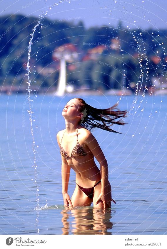 watergate See Bikini nass Reflexion & Spiegelung wasserspiel Haare & Frisuren