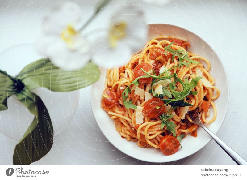 Nudeln Lebensmittel Teigwaren Backwaren Ernährung Mittagessen Vegetarische Ernährung Italienische Küche Teller Gabel Lifestyle Gesunde Ernährung Wellness