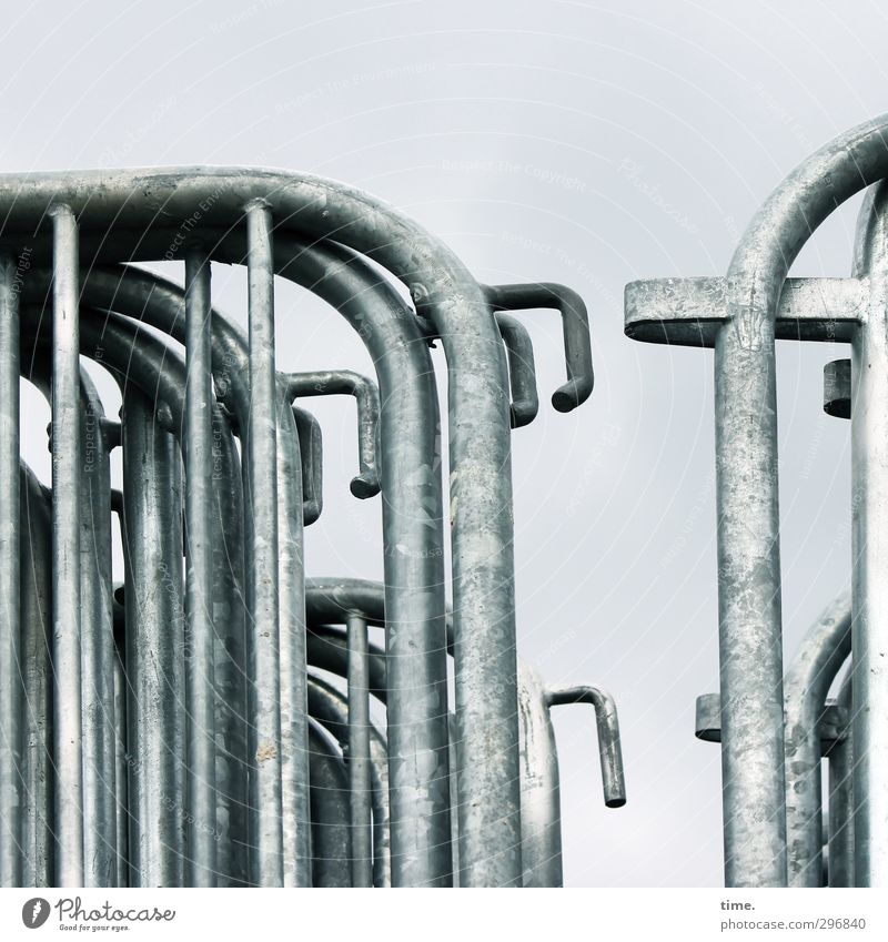 Sicherheitslager Gitter sichererheitszaun Zaun Barriere Absperrgitter Öse Schlaufe verzinkt Metall glänzend grau silber anstrengen Genauigkeit