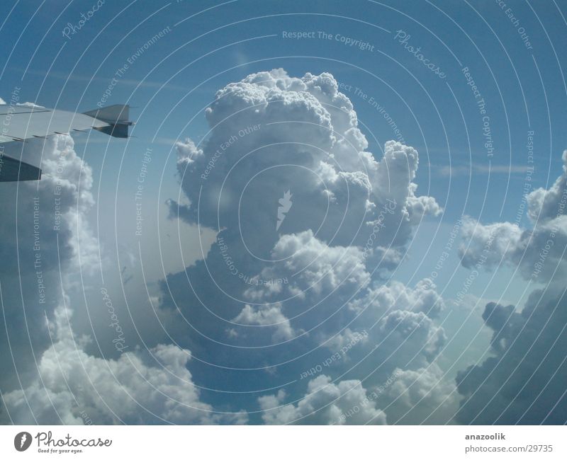 Cumulunimbus Wolken Kumulus Flugzeugausblick Amboss Himmel