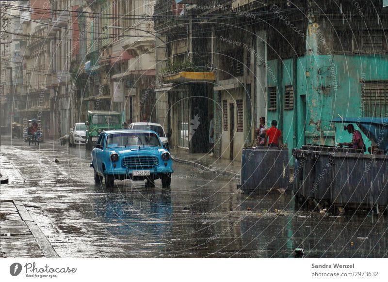 Havana, Cuba Ferien & Urlaub & Reisen Tourismus Abenteuer Ferne Sightseeing Städtereise Sommer Sommerurlaub Wassertropfen Wetter schlechtes Wetter Regen Havanna