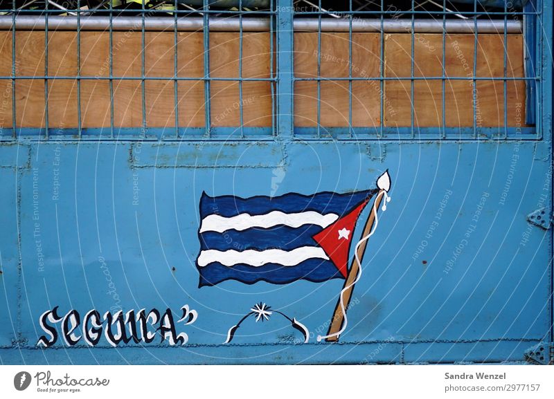 Kuba Kunst Kunstwerk Gemälde Havanna Mauer Wand Zeichen Graffiti einzigartig Selbstständigkeit Revolution Fahne Karibik Kommunismus Farbfoto mehrfarbig
