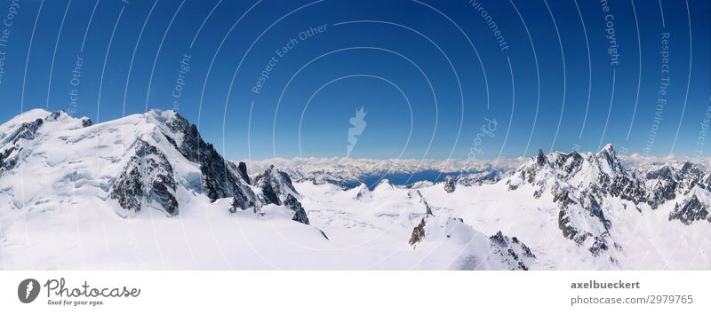 Chamonix Ferien & Urlaub & Reisen Tourismus Ausflug Winter Schnee Winterurlaub Umwelt Natur Landschaft Wolkenloser Himmel Schönes Wetter Alpen Berge u. Gebirge