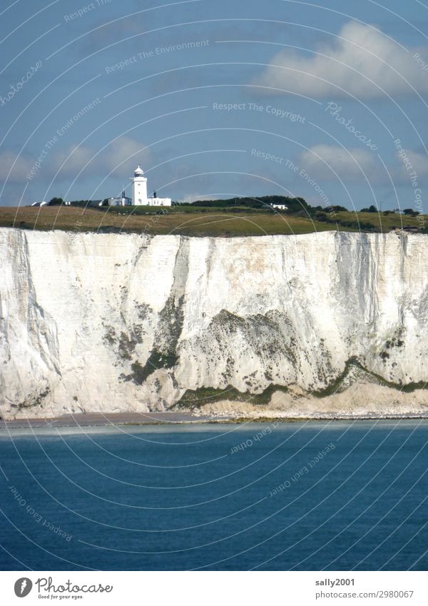 the white cliffs... Klippen weiß South Foreland Lighthouse Leuchtturm Kreide Dover England Kent Großbritannien Ärmelkanal Landschaft schönes Wetter