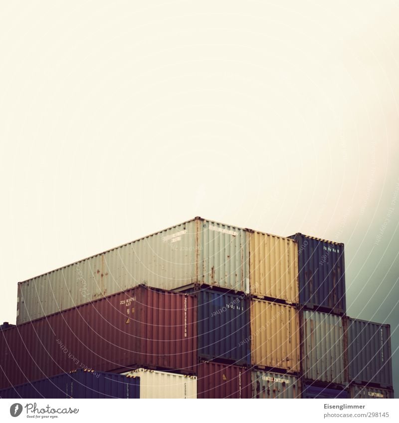 WILHELMSBURG/Container so weit das Auge reicht Schifffahrt Hafen hässlich trist mehrfarbig Güterverkehr & Logistik Containerverladung Containerterminal
