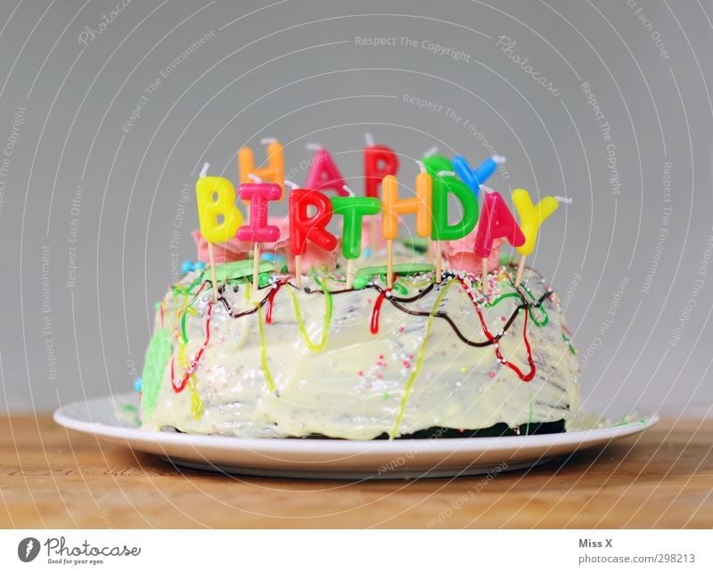 happy Lebensmittel Kuchen Schokolade Marmelade Ernährung Feste & Feiern Geburtstag lecker süß Stimmung Vorfreude Happy Birthday Kerze Torte Geburtstagstorte