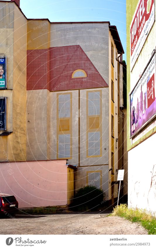 Haus auf Haus alt Altstadt antik legnica malerisch gemalt Polen Schlesien Stadt verfallen Wohnhaus Bild Wandmalereien Grafik u. Illustration Gemälde