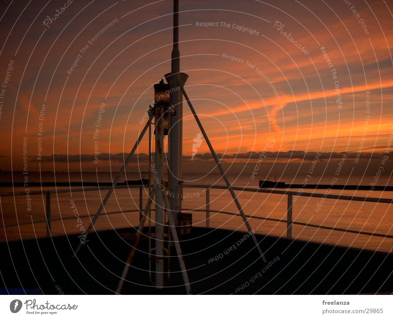 Sonnenuntergang Wasserfahrzeug Ferien & Urlaub & Reisen Romantik Schifffahrt USA Abenddämmerung