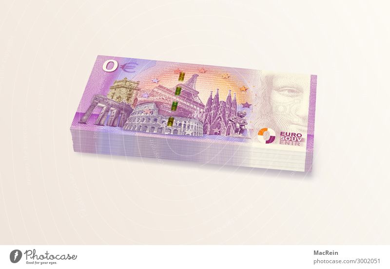 Null Euro Banknoten Geld Handel Kapitalwirtschaft Börse Geldinstitut Sehenswürdigkeit Papier Zeichen Business verlieren Geldscheine Europa