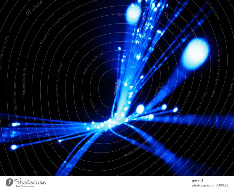 Lichtfaser weiß schwarz Entertainment Lichtstrahl Linse blau Dynamik Lichterscheinung