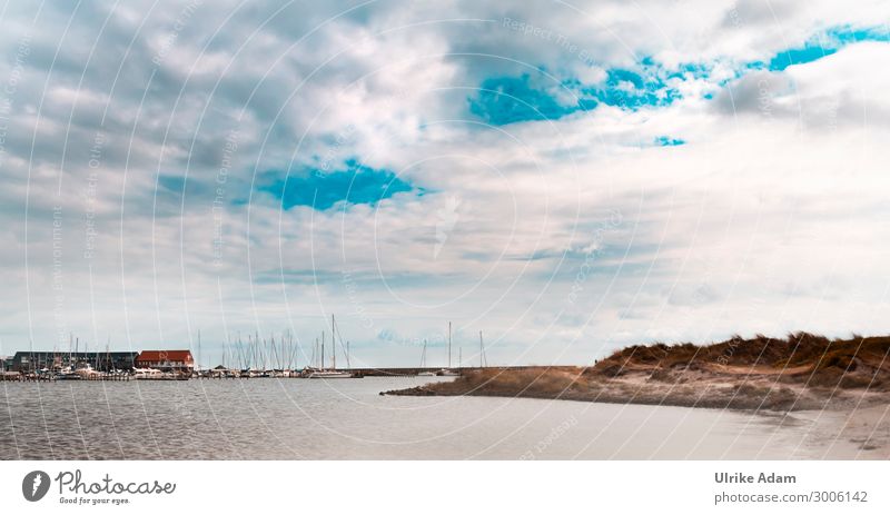 Hafen von Grenaa Tapete Umwelt Natur Landschaft Wasser Himmel Wolken Horizont Sonnenlicht Wellen Küste Strand Bucht Ostsee Meer Dänemark Europa Fischerdorf