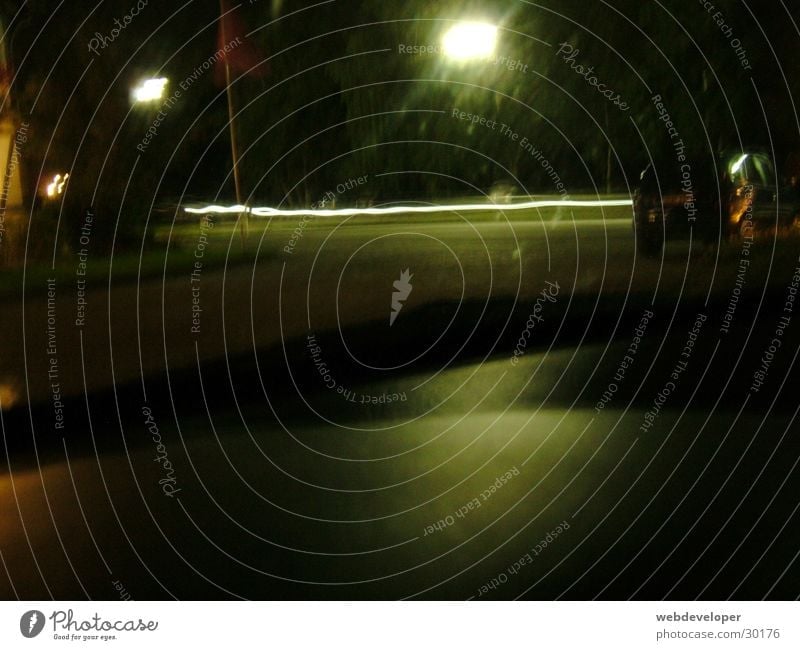 Highway 2 Hell [1] dunkel Nacht Geschwindigkeit verwaschen Lampe Laterne Langzeitbelichtung Straße Licht Bewegung Fahrzeuge