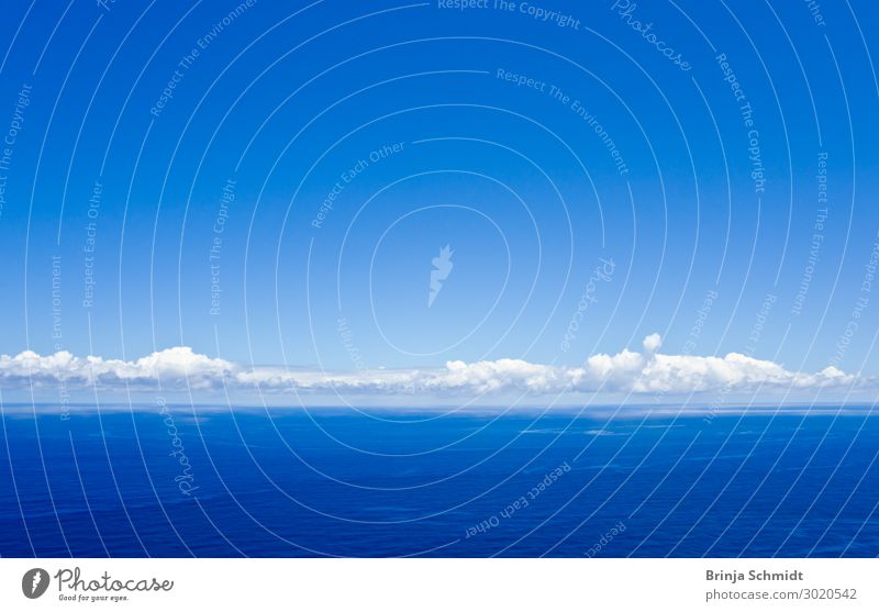 Wolkenband über der Weite des stillen Atlantik harmonisch ruhig Meditation Ferien & Urlaub & Reisen Ferne Freiheit Sommer Meer Wellen Luft Wasser Himmel