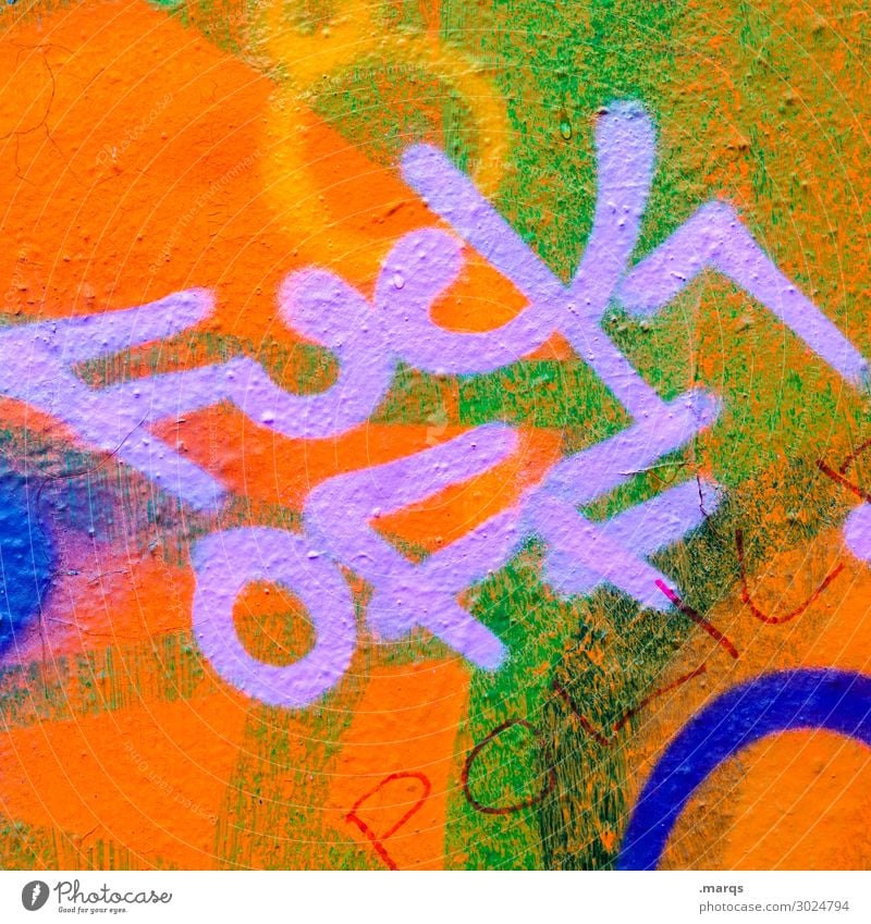 Ratschlag Mauer Wand Schriftzeichen Graffiti mehrfarbig Hemmungslosigkeit Wut Ärger gereizt Feindseligkeit Frustration Verbitterung trotzig Aggression Gewalt