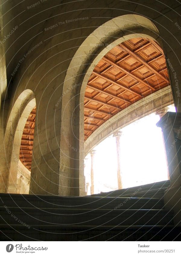 Bogenschütze Granada Spanien Alhambra Torbogen Licht Fenster historisch