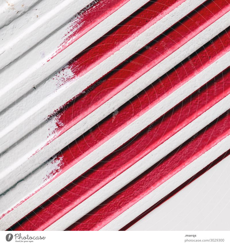 Ketchup / Majo Stil Design Farbstoff Metall Streifen Coolness rot weiß Farbe Ordnung Grafik u. Illustration Hintergrundbild Farbfoto Außenaufnahme Nahaufnahme