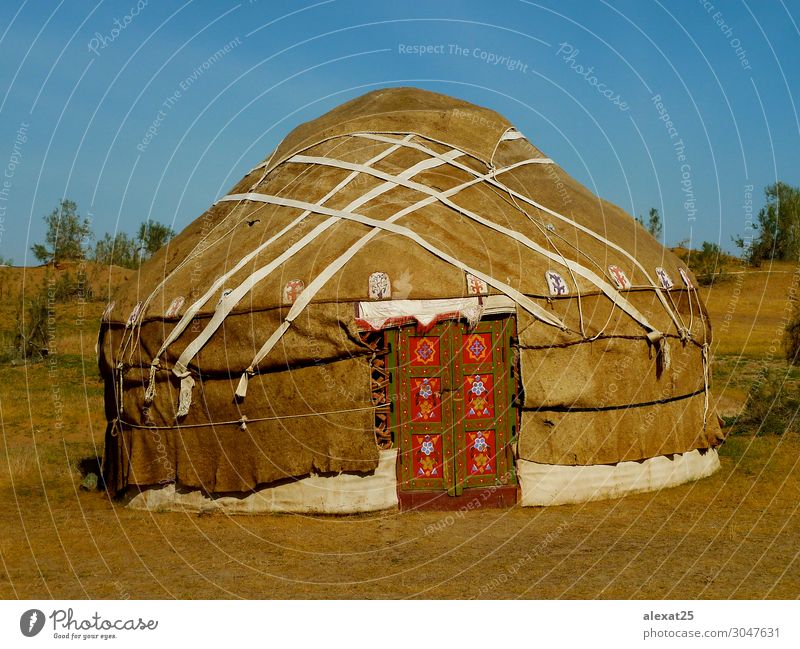 Jurte in Usbekistan Kunst Menschenleer Haus Coolness schön klug "Jurte wüst Dorf" Asien Farbfoto Außenaufnahme