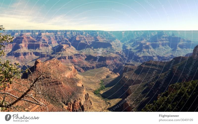 Grand Canyon, Arizona, USA Sommerurlaub Berge u. Gebirge wandern Umwelt Natur Landschaft Urelemente Erde Himmel Horizont Sonne Wärme Dürre Hügel Felsen Schlucht