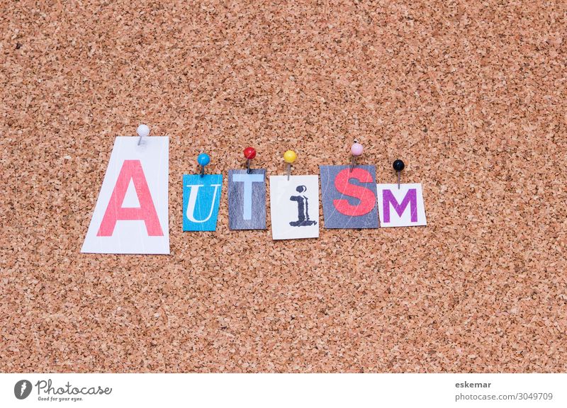 autism Gesundheit Gesundheitswesen Autismus Englisch Wort Schriftzug Text Behinderung Behinderte Asperger Farbfoto Innenaufnahme Menschenleer