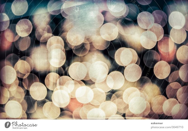 Bokeh Weihnachten & Advent Silvester u. Neujahr Kunst ästhetisch modern rund schön blau braun grau schwarz unscharf Textfreiraum Lichtpunkt Punkt Kreis