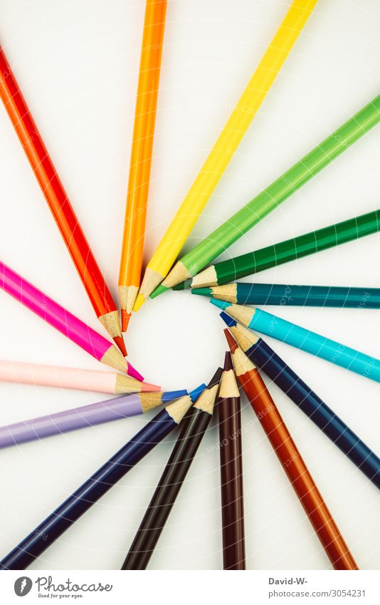 Buntstifte künstlersich angeordnet Stifte zeichen Kunst Muster art Künstlerisch Kreativität mehrfarbig bunt Design