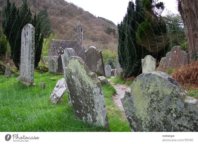 Glendalough Grabstein historisch Republik Irland Wicklow Grüne Insel Grave glendalough visitor center