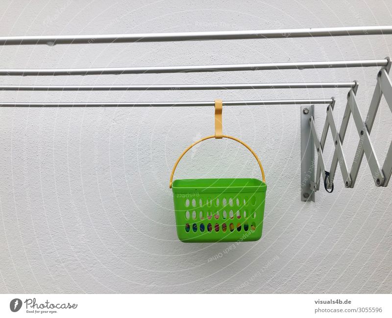 Hanging Häusliches Leben Wohnung Waschküche Mauer Wand Korb Wäscheständer Scherengitter Klammer Kunststoff Linie Netzwerk Arbeit & Erwerbstätigkeit einfach kalt