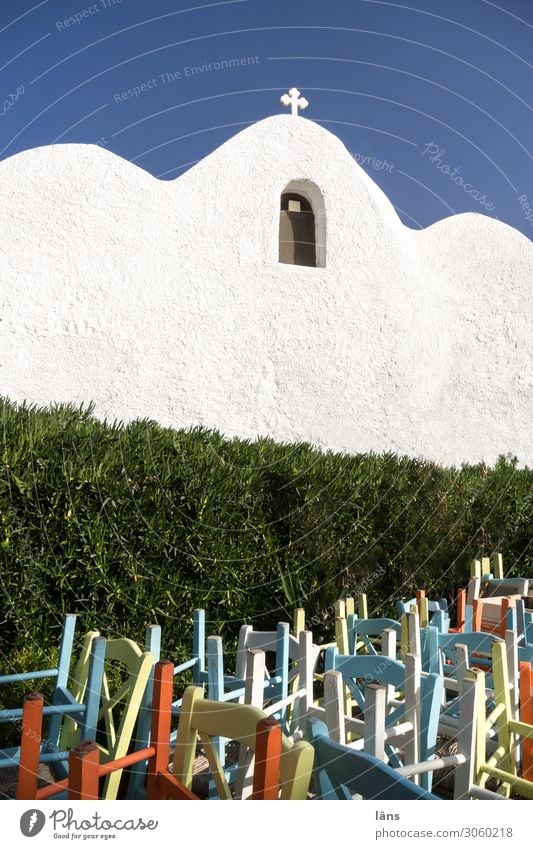 Kirchenaustritt Religion & Glaube Stuhl Griechenland Menschenleer mehrfarbig Naxos