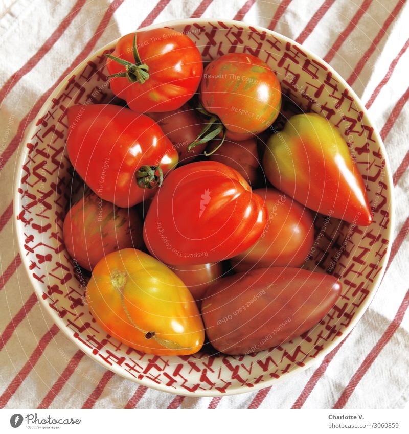 Tomatenvielfalt Lebensmittel Gemüse Ernährung Bioprodukte Vegetarische Ernährung Italienische Küche Geschirr Schalen & Schüsseln Gesunde Ernährung