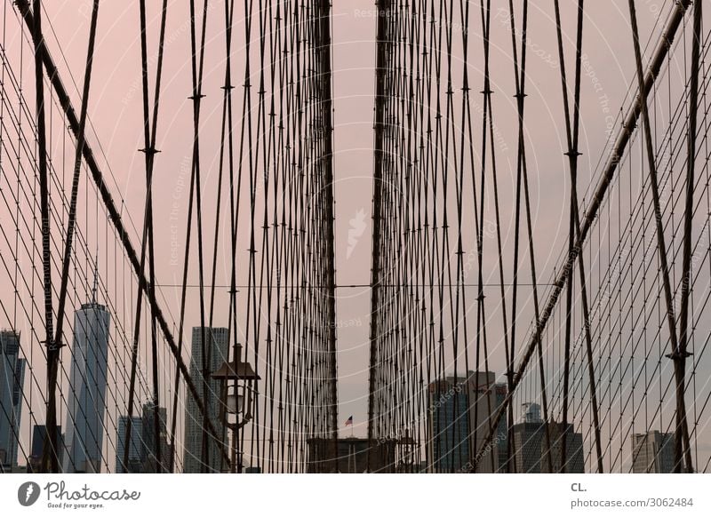 brooklyn bridge Ferien & Urlaub & Reisen Tourismus Städtereise Architektur Himmel Manhattan Brooklyn Brooklyn Bridge New York City USA Nordamerika Stadt Skyline