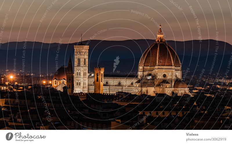Kathedrale von Florenz Toskana Wiege der Renaissance Piazzale Michelangelo Kathedrale Santa Maria del Fiore Italien Sonnenuntergang Licht Bischofskirche
