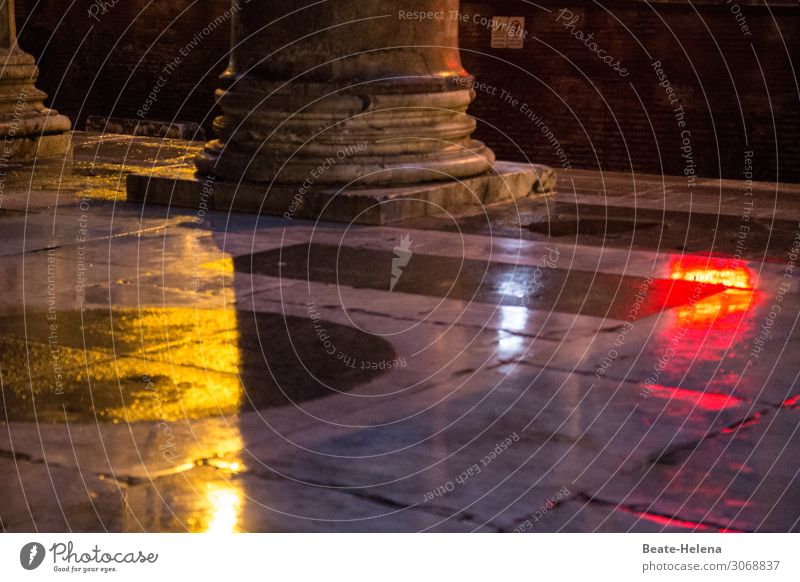 Lichtmalerei Kunst Kunstwerk Umwelt Rom Stadt Hauptstadt Palast Platz Bauwerk Bodenbelag Säule Sehenswürdigkeit Straßenbeleuchtung Ampel Beleuchtung beobachten