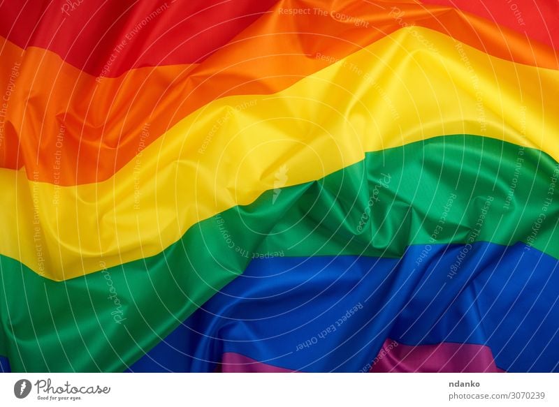 textile Regenbogenfahne mit Wellen, LGBT-Kultur Lifestyle Freiheit Homosexualität Fahne Liebe neu blau gelb grün rosa Partnerschaft Frieden Zusammenhalt lgbtq