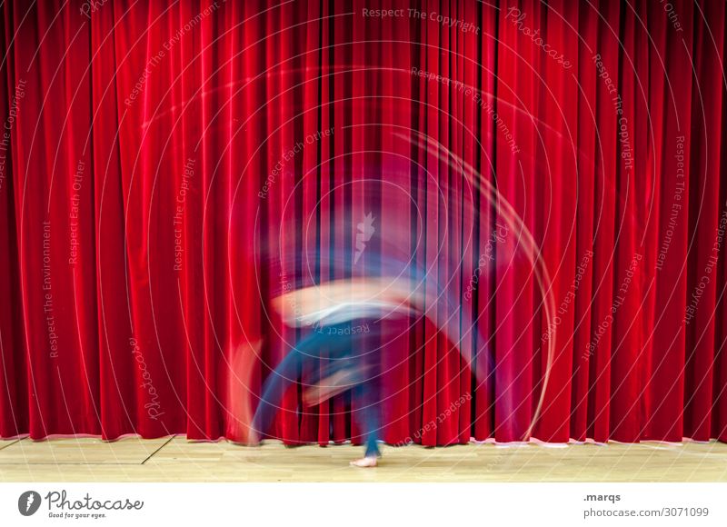 Akrobatik Entertainment Veranstaltung Mensch Erwachsene 1 Theaterschauspiel Bühne Schauspieler Tänzer Kultur Show Bewegung drehen ästhetisch verrückt rot Farbe