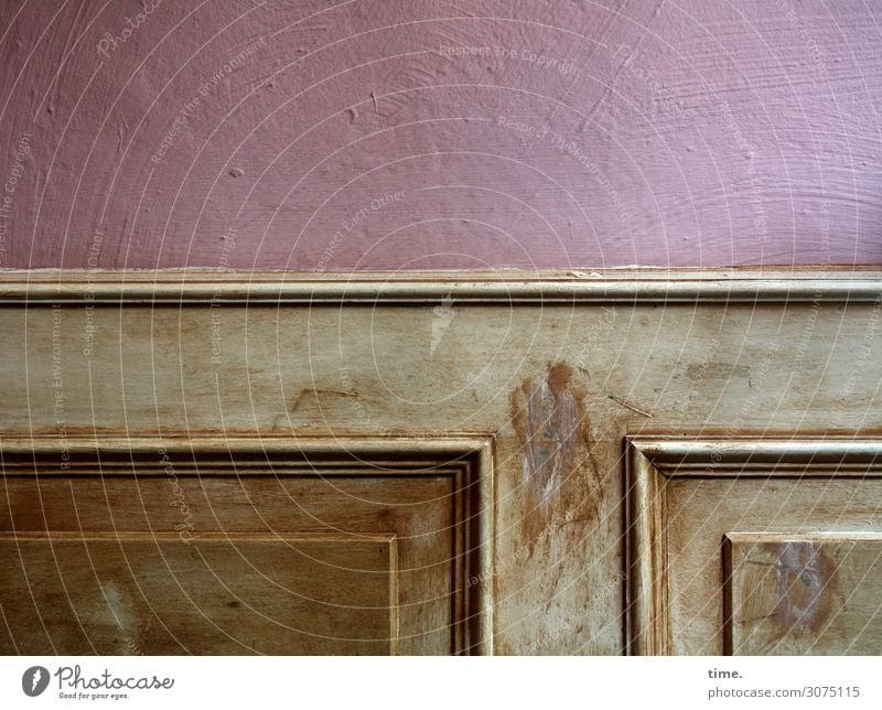 alt | rosa Textfreiraum oben Menschenleer Strukturen & Formen Innenaufnahme Gedeckte Farben Altbau Obstholz Furnier Profilholz Maserung Wandverkleidung Stimmung