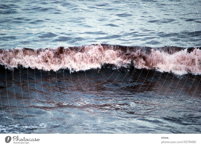 Farbkombination | red blue sea welle meer rot sand wasser küste nass oberfläche strand tide maritim