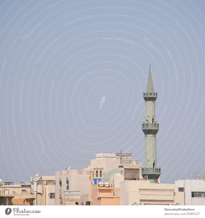orientalische Skyline... Kleinstadt Stadt bevölkert Haus Turm Minarett Moschee Ferien & Urlaub & Reisen Religion & Glaube Dubai Naher und Mittlerer Osten